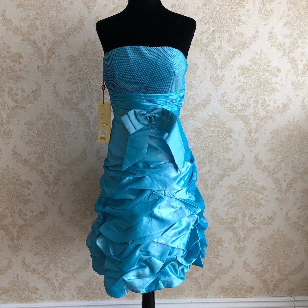 BNWT strapless taffeta cocktail dress